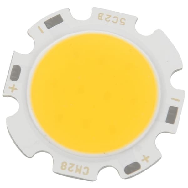 5w Chip Light Round Cob Super Bright Led-glödlampor Varmvit Dc15-17v