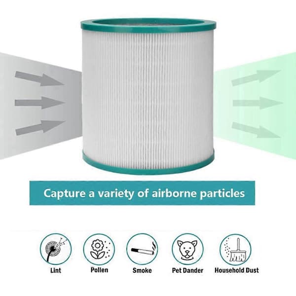 2-pak erstatnings TP02 luftrenserfilter til Pure Cool Link modeller TP01, TP02, TP03, BP01, AM11