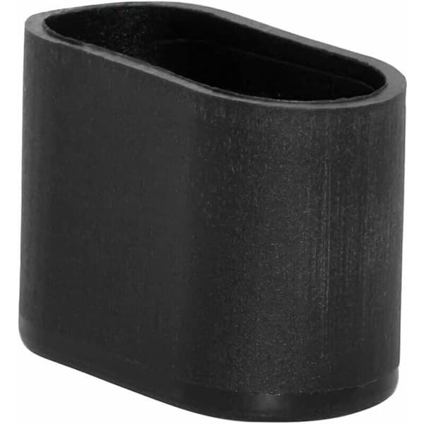 16 ovale bord- og stolglidere, 15-30 mm, svart