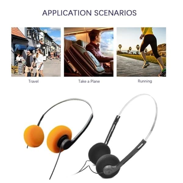 Retro Nostalgisk Headset MP3 Walkman Hörlurar orange one-size
