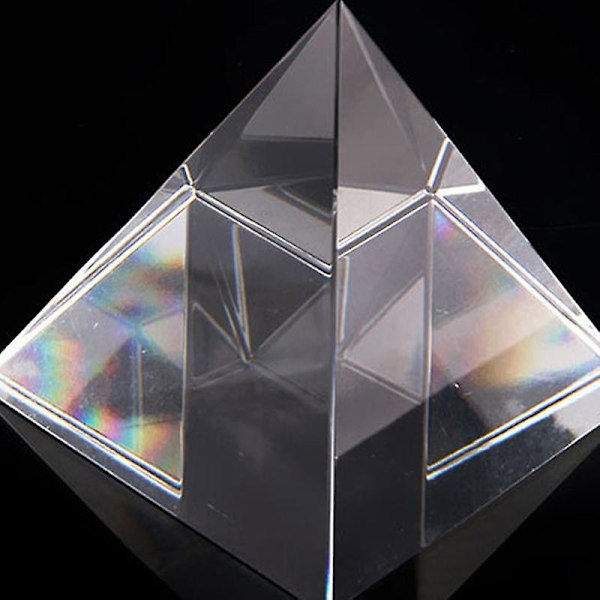 Prisme optisk glaspyramide 40 mm høj rektangulær polyhedron egnet til undervisningseksperimenter