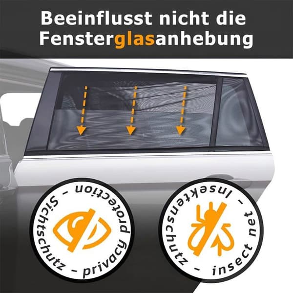 Bilsolskydd för bebisar 60x52 cm - Dubbla lager nylonmesh - Framruta - 2-pack