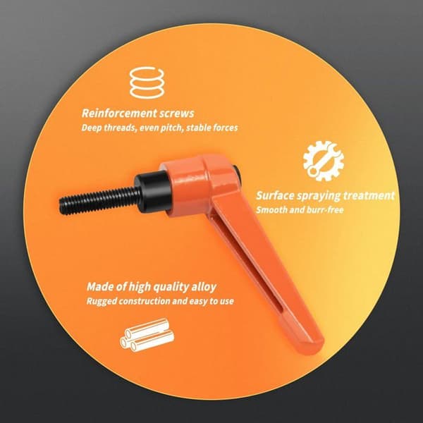 M10 klemspakgrep - Justerbart - Aluminium - Oransje