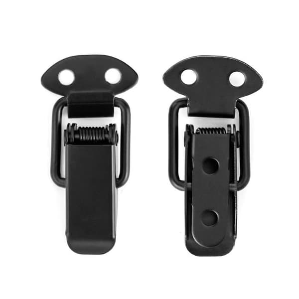 10x svarte vippefjærlåser i rustfritt stål 47×21 mm - Spenner