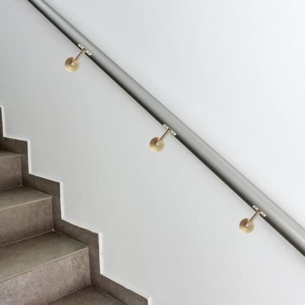 2-delt gelænderbeslag i rustfrit stål til trappegelændere, vægbeslag til trappegelænder i rustfrit stål, 60x60mm