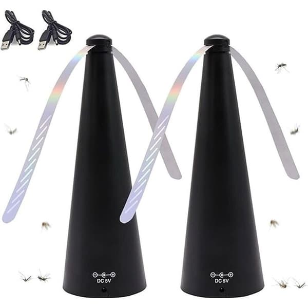 Bordsplacerad elektrisk flugsmälla - Bärbar - USB/batteridriven - Holografiska blad - Krok