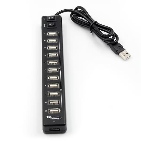 Högkvalitativ USB-hubb 12 portar USB 3.0-hubb Multi USB-splitter-switch för snabb dataöverföring för bärbar dator