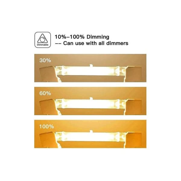 R7s halogenlampe 118 mm 200 W 230 V, R7s halogenstav, dimbar R7s halogenlampe