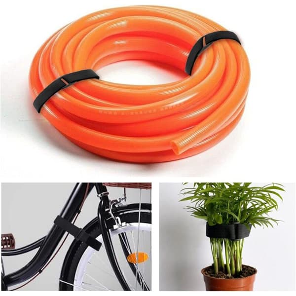 5m sorte justerbare genanvendelige kabelbindere/stropper med 25 løkker og krogfastgørelse til kabelstyring (5m x 2cm, sort)