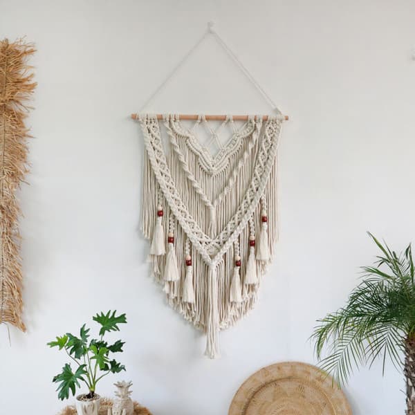 Makrame väggkonst, handvävd chic boho gobeläng, makrame väggbonad, handgjord makrame, bohemisk vävd gobeläng, boho gobeläng för inredning