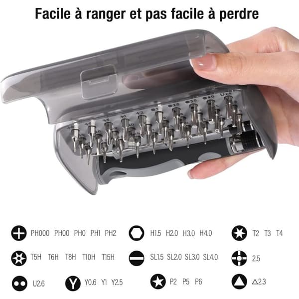 32-i-1 Præcisionsskruetrækkersæt - Mini Magnetisk DIY Elektronisk Reparationssæt, Computer Værktøj til PC, MacBook, iPhone, Briller, Ur, Smartphone