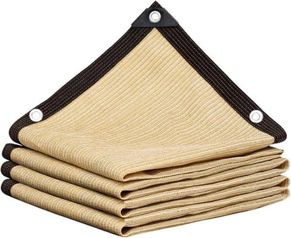Solseil 2m x 4m - Beige - Høydensitetspolyetylen - UV-bestandig