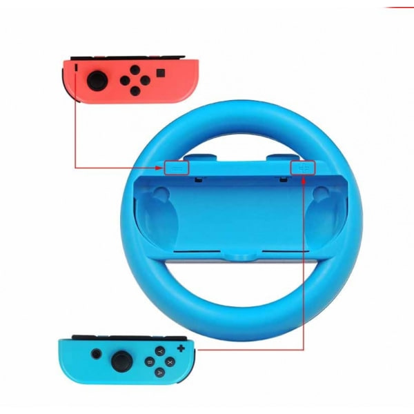 Ratsspil til Nintendo Switch Controller, 2 stk. racer-ratt kompatible med Mario Kart, spilcontroller-rat til