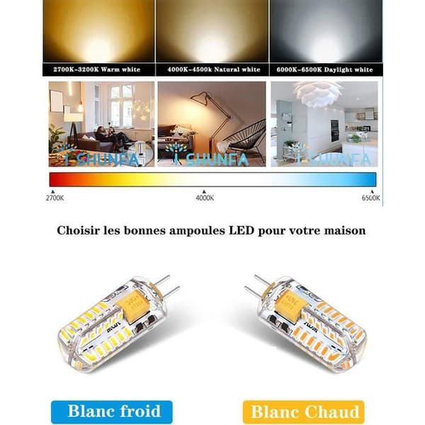 G4 12V 3W LED-lampor (motsvarande 20-30W) Kallvit 6000K 300 lm Ej dimbara - 10-pack