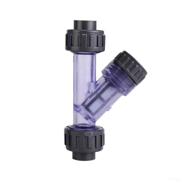 20 mm PVC Y-filter (20-63 mm justerbar indvendig diameter) - netfilter til akvarier og vanding