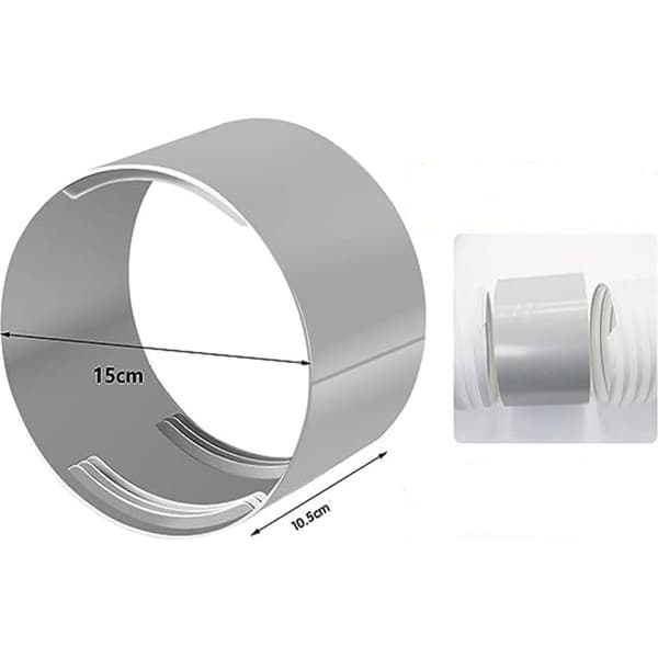 Luftkonditioneringsslang, luftkonditioneringsfönsterslangadapter, platt avgasslang ø 150MM, ABS avgasslang (15CM)