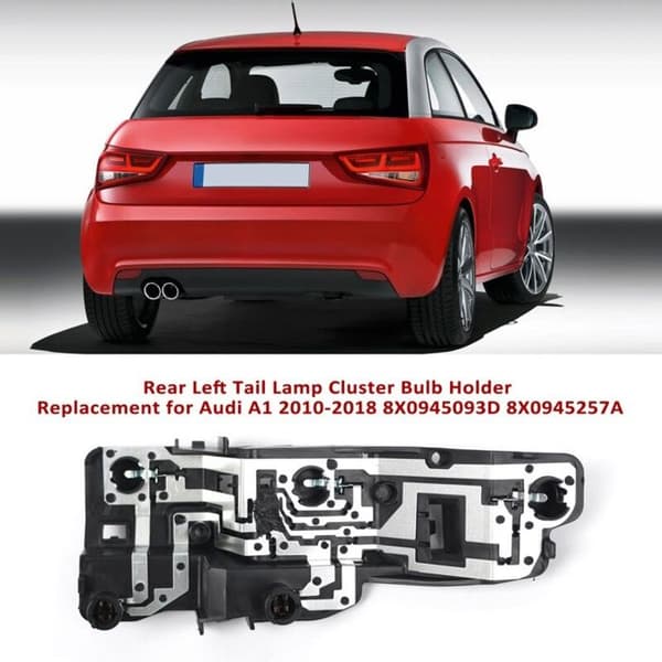 Vasen takavalopolttimon pidike Audi A1 2010-2018 8X0945093D 8X0945257A