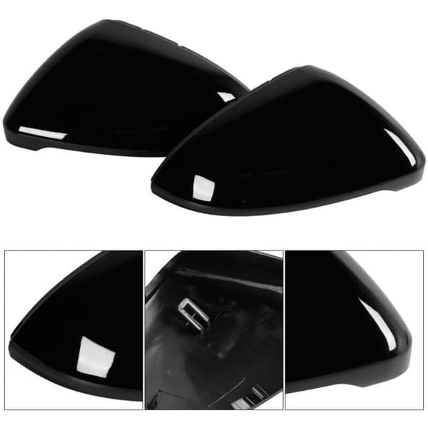 Blank sort sidespejlhusdæksel til VW Golf MK7 2014+