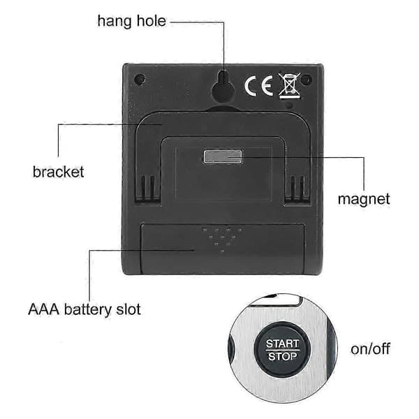 2 stk Kjøkkentimer Digital Timer Kjøkkentimer Stoppeklokke Digital Timer med Magnet Eggtimer Digital Kjøkkenklokke