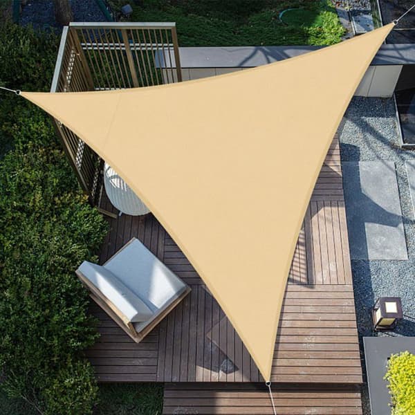 Trekantet solseil 3,6 m - vanntett, 95 % UV-beskyttelse, 160 g/m² polyester