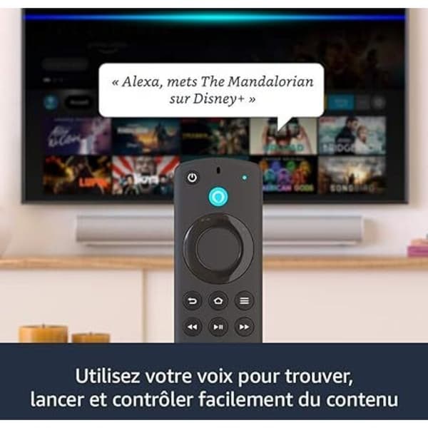 Alexa röstfjärrkontroll för Fire TV – TV-kontroll med ström- och volymknappar – Kompatibel med Fire TV Stick 4K och Cube
