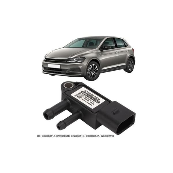 Diesel DPF differentialtryksensor 3-polet stik 076906051A erstatning for A3 A4 A6 S4 S6