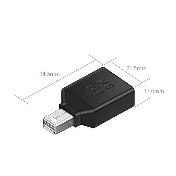 DP hun til Mini DP han adapter DisplayPort 1.4 8K konverter til bærbar projektor
