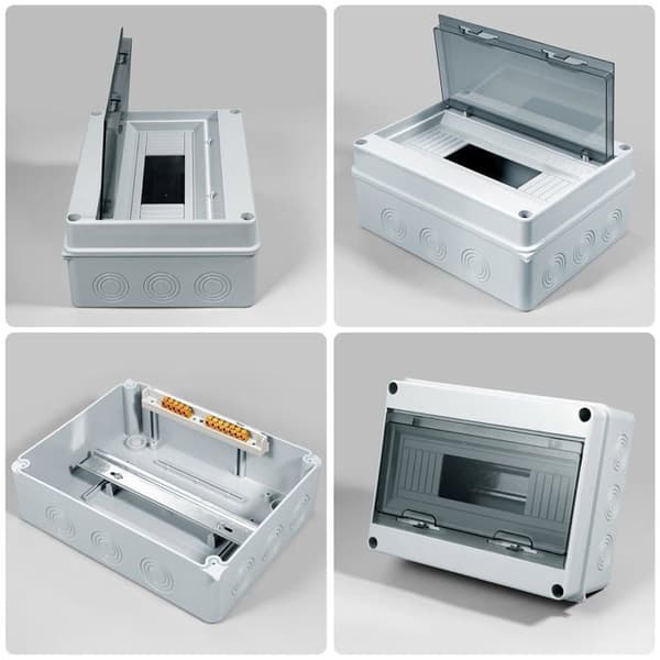 12-moduls elskåp - IP65 - ABS/PC - Väggmontering