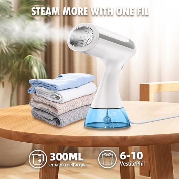 Tøjdamper Model 1500W - 300ml - Klar på 30 sekunder
