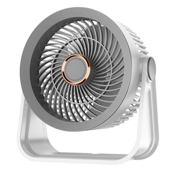 Luftsirkulasjonsvifte, USB-lading, Multifunksjonell, for Hjem, Hybel, Kontor, Grå og Hvit