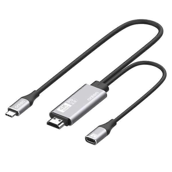 ONTEN 9572PD Type-C til HDMI-kabel 4K 60Hz videoadapterkabel for telefonskjermspeiling på bærbar PC