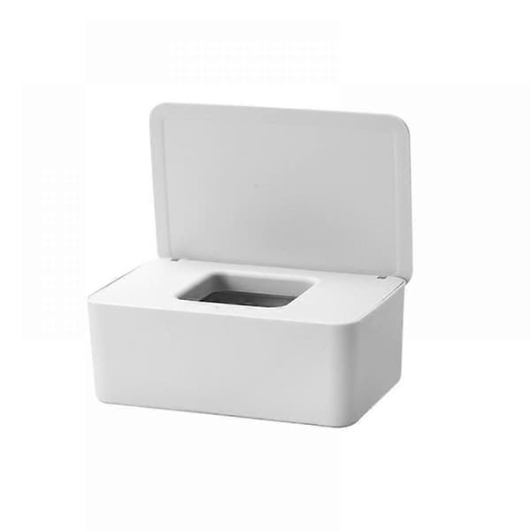 Paper Towel Box With Lid, Pp Make Bracket Home/Office/Car Decoration Rectangular (18.5  12.2  7cm White)
