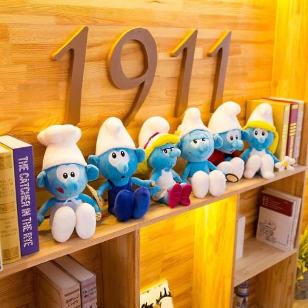 40 cm Smurf-docka, plyschleksak, tecknad figur, anime-docka