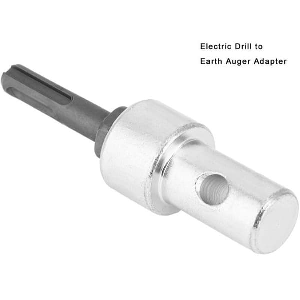 Metalljordboradapter for drill (SDS Plus / rund skaft) - Svart