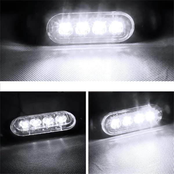 10X LED sidemarkeringslys 12/24V LED trailer sidemarkeringslys advarselslys til lastbil autocamper campingvogn (hvid)