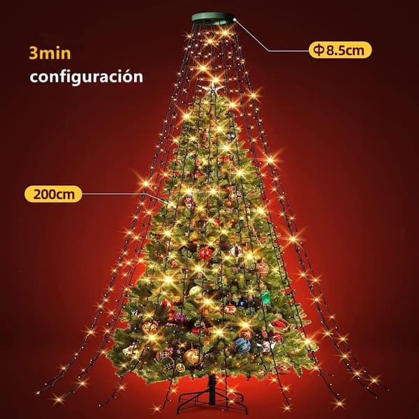 400 LED Julelys – 16 Strenger – IP44 Vanntett Belysning – 8 Lysmoduser – Rask 5-minutters Installasjon