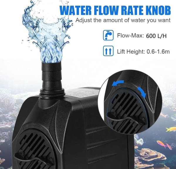 Dränkbar pump, ultratyst vattenpump med fontänpump 10w 10w