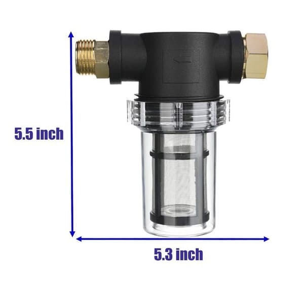 40 mesh inlinefilter til højtryksrenser - haveslangesæt (1,9 cm gevind, 80 psi)