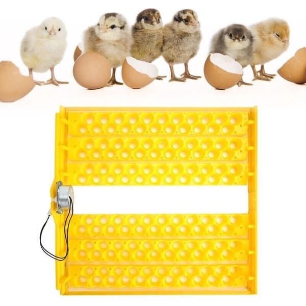 Automatisk eggvendebrett for 132 vaktel-, ande- og fjærfeegg, 220V inkubator
