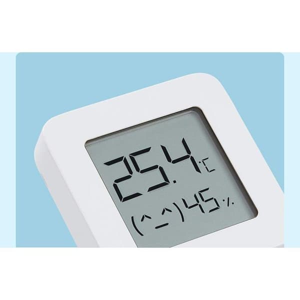 Indendørs termometer og hygrometer med 1,5\" LCD-skærm, Bluetooth, CR2032-batteri, hvid