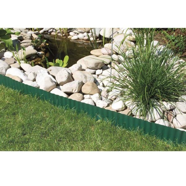 Gräskant 9m x 20cm flexibel grön PVC - 500g/m²