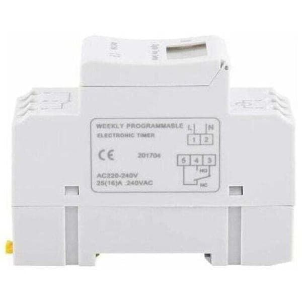 Elektronisk tidsbryter 15A (220V) - LCD - 16 PÅ/8 AV - Daglig og ukentlig programmering