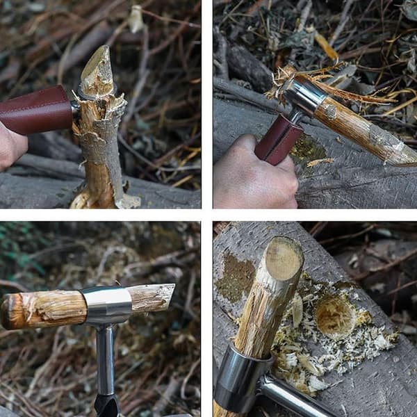 Udendørs overlevelsesværktøj Scotch Eye træsnegl borebit rustfrit stål manuel snegl hulmager til camping bushcrafting backpacking