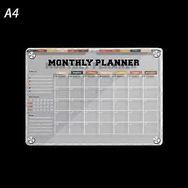 Magnetisk Akrylkalender Transparent Kylskåpskalender
