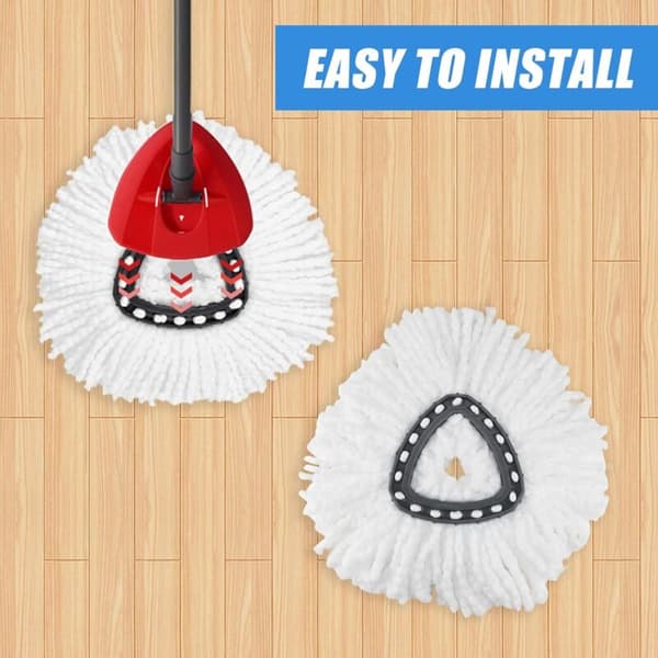 4 erstatningsmopphoder for Vileda-mopper, hvite reservedeler for Vileda Turbo-mopper, mopphoder for Vileda-mopper