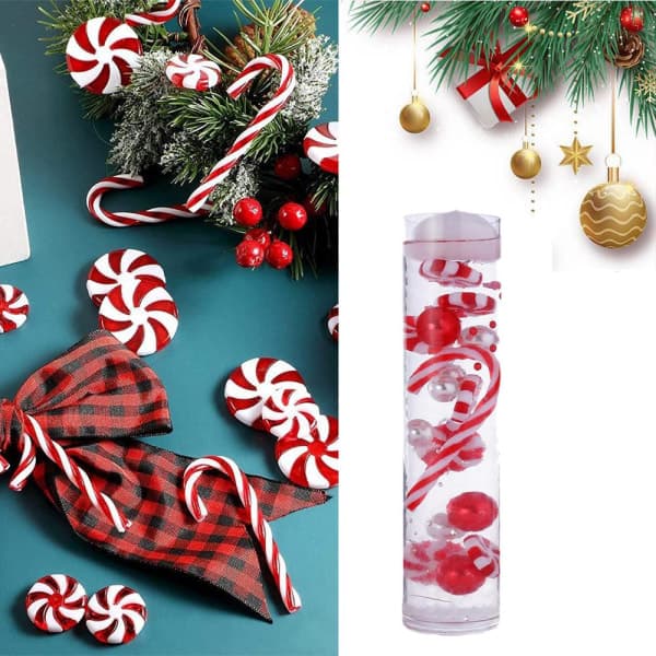 Julepynt med svevende perler, flytende lys, dekorasjon til jul