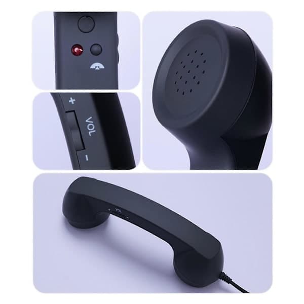 USB-C Retro Telefonhåndtsett for Mobiltelefoner - Plug & Play Mottaker Strålingssikker Komfortabel Samtale for iPhone & Android White