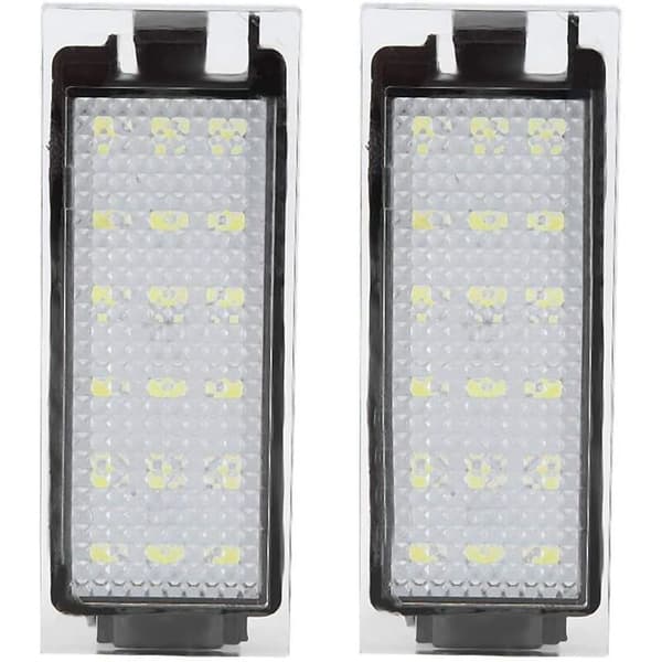 Nummerpladelys, 2 stk. LED bilnummerpladelys egnet til Twingo/Clio/Megane/Lagane (18 LED-lysdioder)