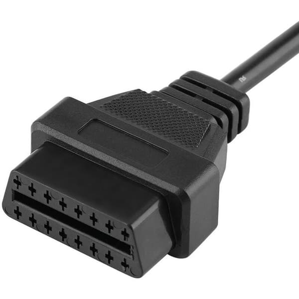 OBD2 38-pin til 16-pin adapterkabel - for Iveco lastebiler - 30 cm - svart