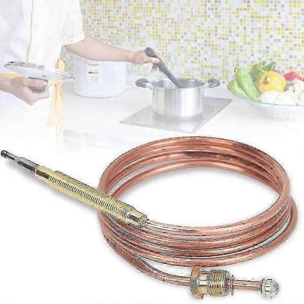 Universell gasskomfyr termoelement med 5 stk muttere oppvarming gass erstatning termoelement adapter